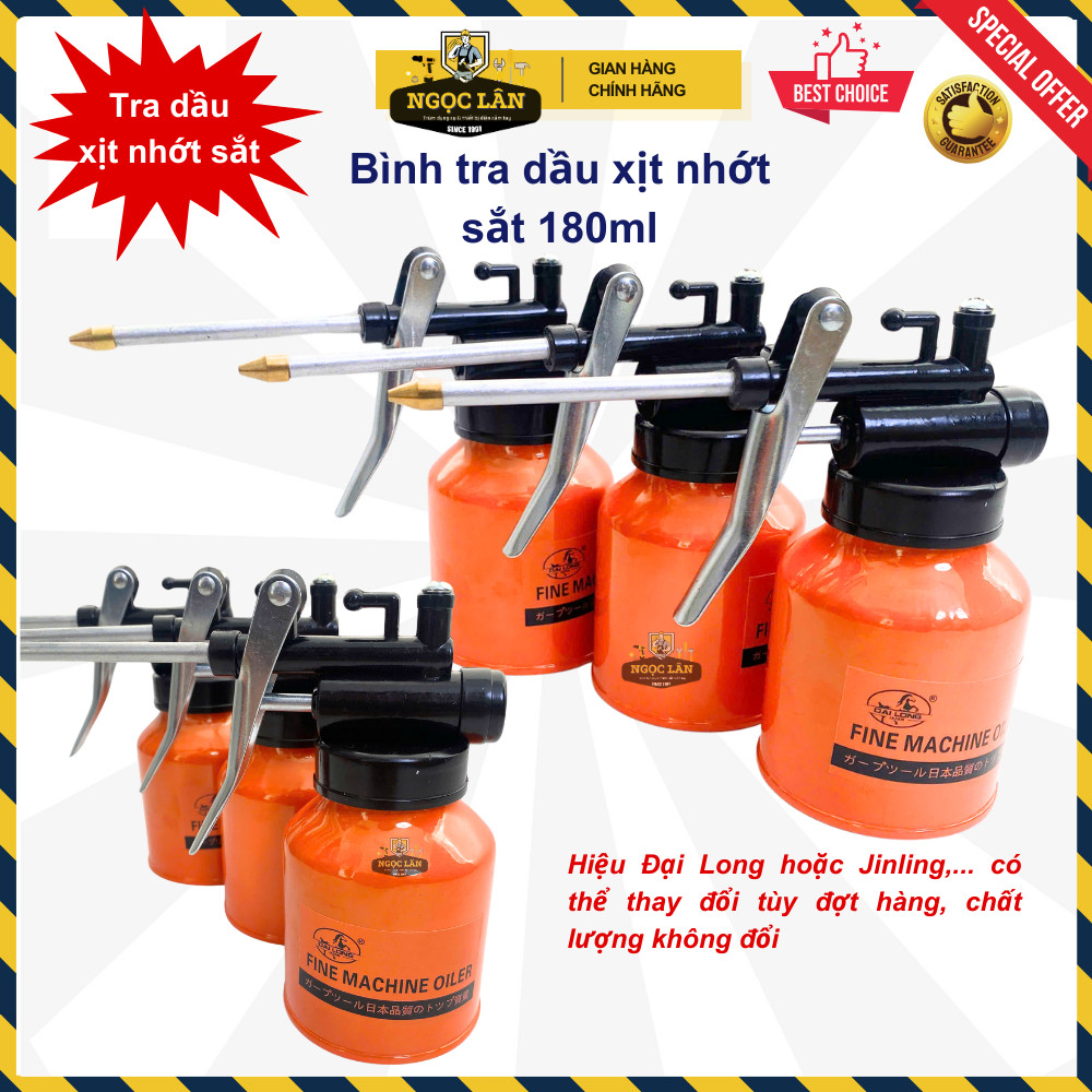 Bình Tra Dầu, Châm Nhớt, Bình Xịt Nhớt Sắt 180ml Cao Cấp