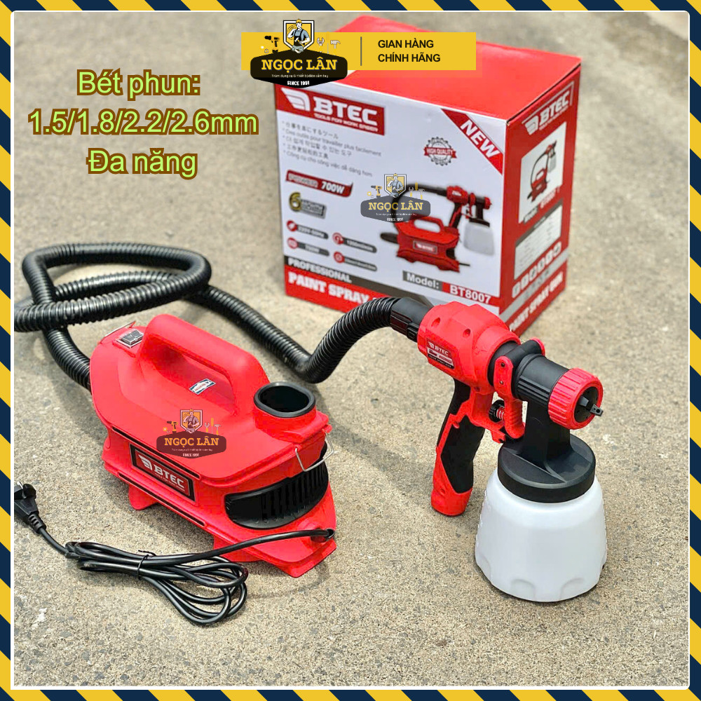 Máy phun sơn điện đeo hông vai Bitec BT8007 700W 800ml chính hãng - Ảnh 2
