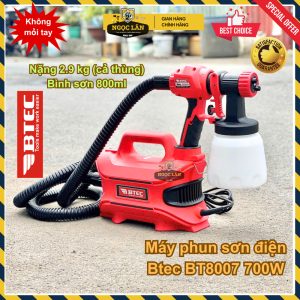 Máy phun sơn điện đeo hông vai Bitec BT8007 700W 800ml chính hãng