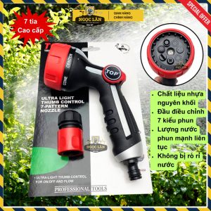 Vòi xịt nước áp suất TOP 7 tia, chống rò rỉ, nối nhanh 360 độ