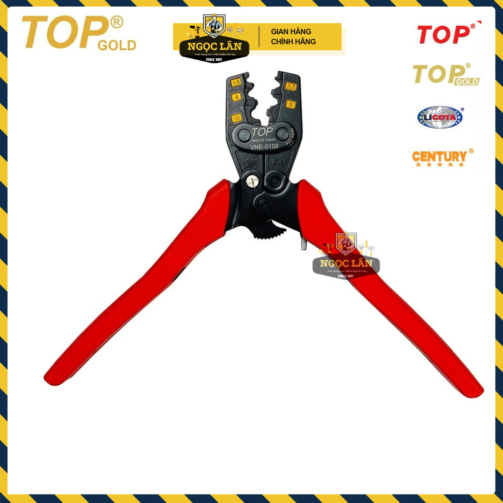 Kìm bấm cos TOP Gold trợ lực số 8, 1.5-10mm2, có nút tăng độ cứng - Ảnh 7
