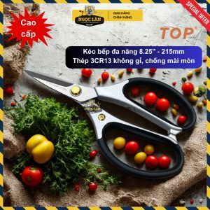 Chính hãng TOP Kéo Bếp Đa Năng 8.25" (215mm) Thép Không Gỉ 3CR13