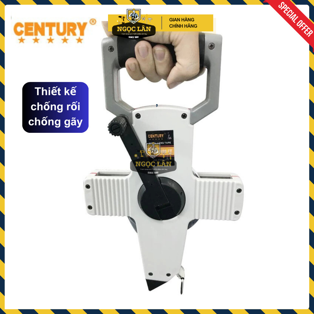Thước Thép Century Xách Tay 30m, 50m Xám Chính Hãng Cao Cấp - Ảnh 6
