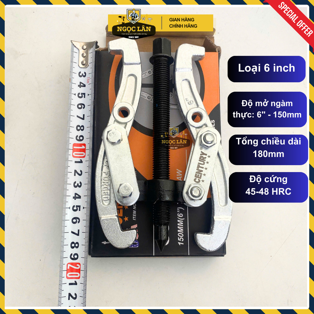 Cảo Century 2 chấu 6-8 inch, mở vòng bi bạc đạn thép cao cấp phiên bản mới - Ảnh 4