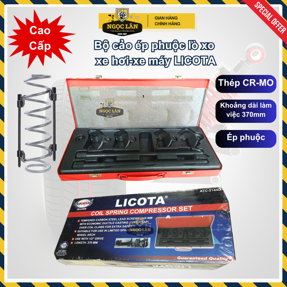 Bộ cảo, vam ép phuộc lò xo giảm sóc ô tô, xe máy Licota ATC-2144D