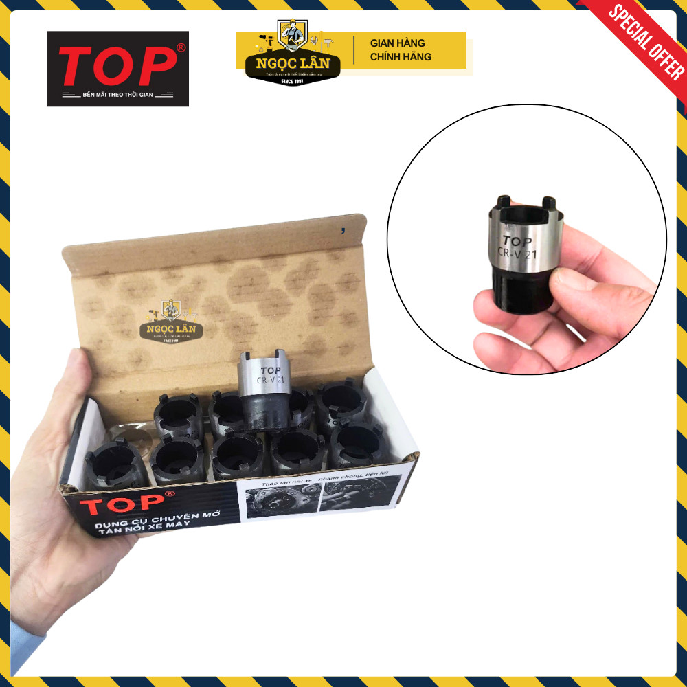Túyp mở tán nồi côn xe máy TOP 1/2" 16-19-21mm Chính hãng Đài Loan - Ảnh 2