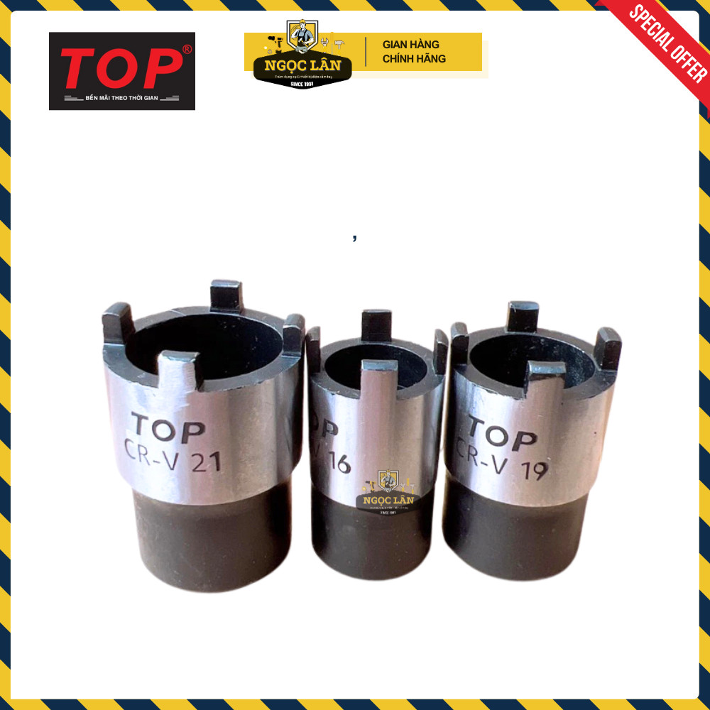 Túyp mở tán nồi côn xe máy TOP 1/2" 16-19-21mm Chính hãng Đài Loan - Ảnh 4