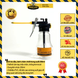 Bình Châm Tra Dầu Nhớt 250ml, Vịt Dầu Nhựa Trong Suốt