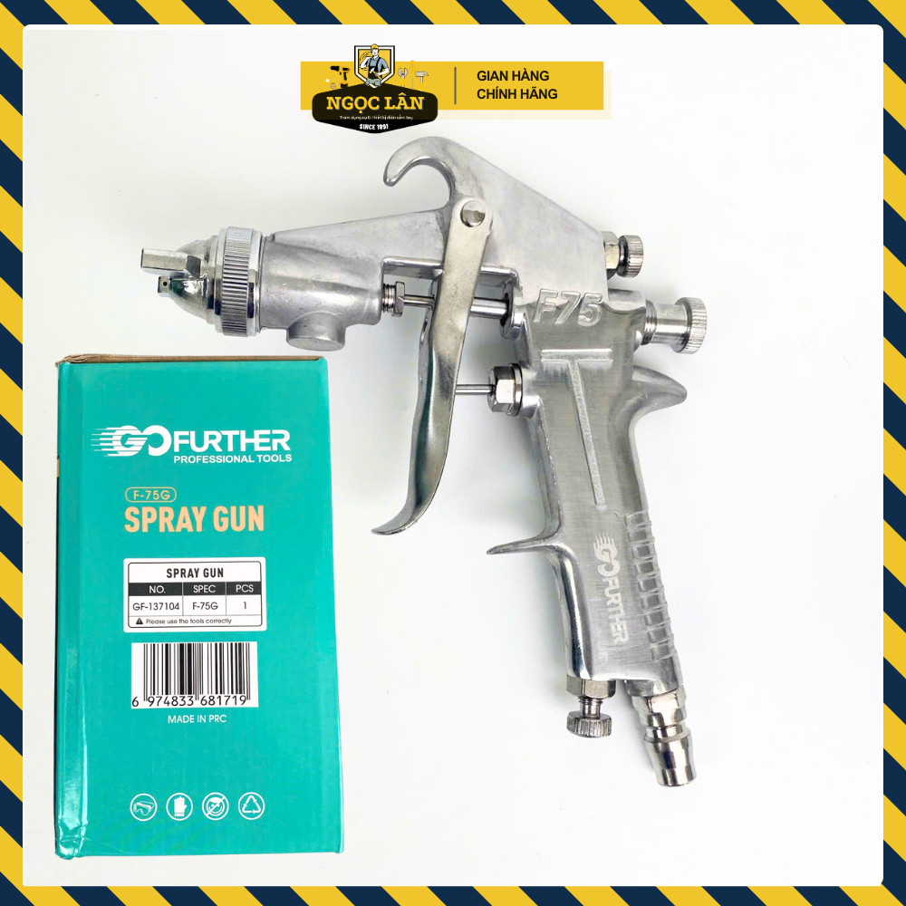 Dụng cụ phun sơn Béc F75, đầu 1.5mm, bình 400cc - Ảnh 3