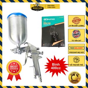Dụng cụ phun sơn Béc F75, đầu 1.5mm, bình 400cc