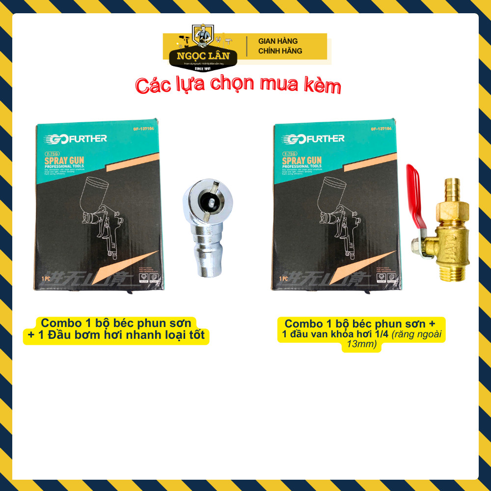 Dụng cụ phun sơn Béc F75, đầu 1.5mm, bình 400cc - Ảnh 9