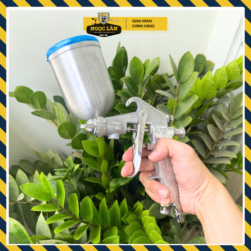 Dụng cụ phun sơn Béc F75, đầu 1.5mm, bình 400cc - Ảnh 8