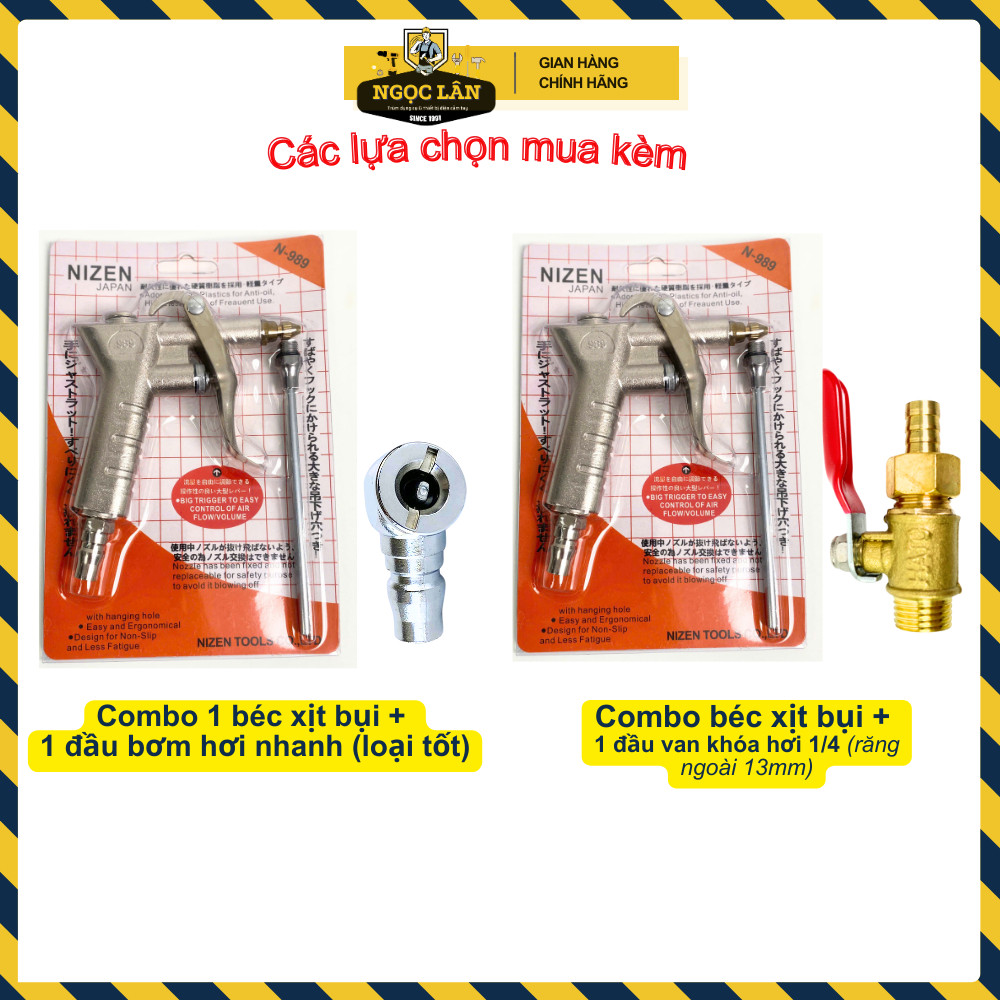 Béc xịt hơi khí nén 2 đầu, xì khô, xịt bụi - Ảnh 9