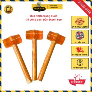 Búa Cao Su Trong Suốt, Tay Cầm Gỗ, Lắp Đặt Sàn Gỗ Gạch Men