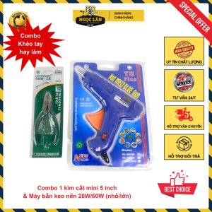 Combo Kìm cắt 5 inch & dụng cụ bắn keo nến handmade, thủ công