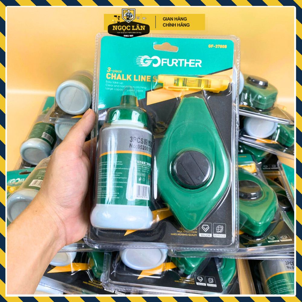 Combo Bộ Bật Mực Dây 30m và Thước Kéo Lỗ Ban 5m Nhựa Trong - Ảnh 4