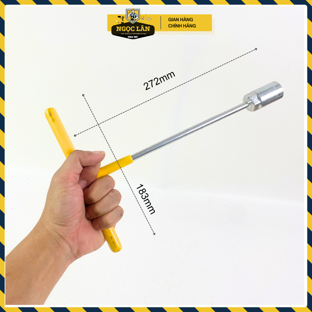 Khóa chữ T cán bọc vặn bulong đai ốc các cỡ 8-19mm thép CRV - Ảnh 2