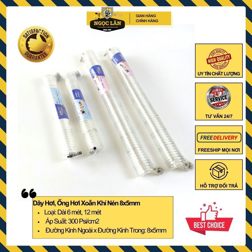 Combo Dụng cụ phun sơn F75, Dây hơi xoắn 6m/12m, Van khóa hơi 1/4 - Ảnh 6
