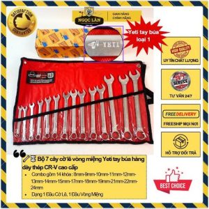 Bộ 14 Cờ lê vòng miệng Yeti tay búa 8-24 vặn bulong đai ốc cao cấp