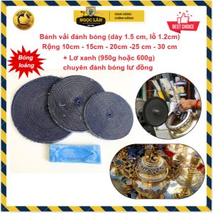Bánh phớt đánh bóng vải jean nỉ cho lư đồng, inox đủ cỡ