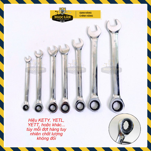 Bộ 7 Cờ Lê Vòng Miệng Tự Động KETY CRV 8-19mm - Ảnh 3