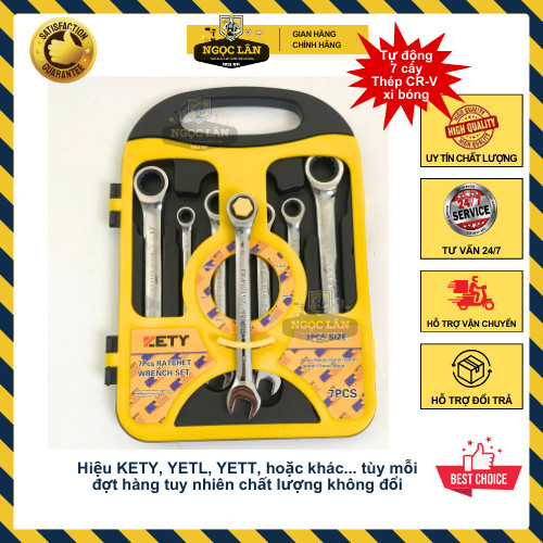 Bộ 7 Cờ Lê Vòng Miệng Tự Động KETY CRV 8-19mm