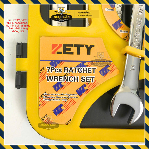 Bộ 7 Cờ Lê Vòng Miệng Tự Động KETY CRV 8-19mm - Ảnh 9