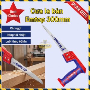 Cưa La Bàn Emtop 12"/300mm, Lưỡi Thép 65Mn, Răng Nhiệt, EHASC3001