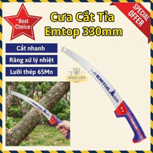 Cưa Tỉa Emtop 13"/330mm Lưỡi 65Mn Răng Xử Lý Nhiệt EHASP3301