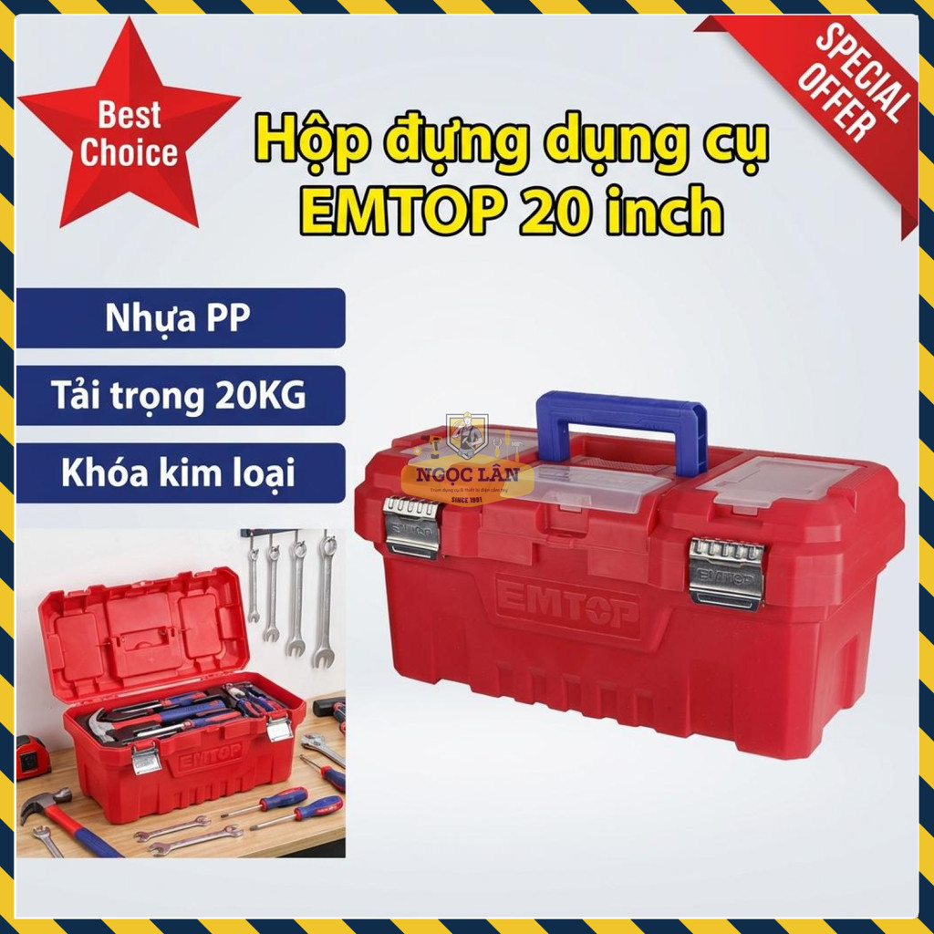 Hộp Đựng Dụng Cụ Nhựa Chuyên Dụng 20 Inch Tay Cầm Kim Loại