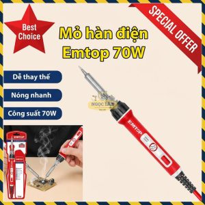 Mỏ Hàn Điện Emtop EESL01606 70W Điều Chỉnh Nhiệt