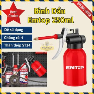 Bình Tra Dầu Emtop 250ml Thân Thép, Chống Rò Rỉ EMYH1325