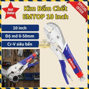 Kìm Bấm Chết Emtop Mỏ Thẳng 10 Inch Cr-V ELPRSJ1002