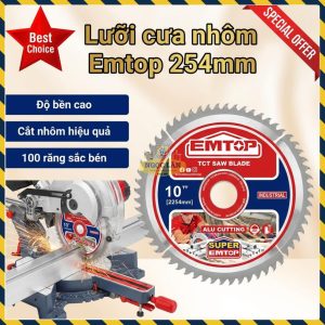 Lưỡi Cưa TCT Cắt Nhôm Emtop 10 inch 100 Răng (ETCT22541001)