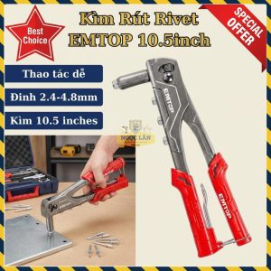 Kìm Rút Rivet EMTOP 10.5 Inch, Đinh Tán 2.4-4.8mm (EHRR101)