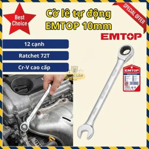 Cờ Lê Vòng Miệng Tự Động EMTOP 10mm Cr-V ECSPAR101