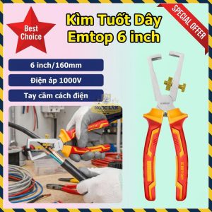 Kìm Tuốt Dây Cách Điện EMTOP 6 inch (160mm) EPLRW0631
