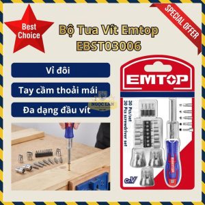 Bộ Tua Vít Đa Năng 30 Chi Tiết EMTOP EBST03006