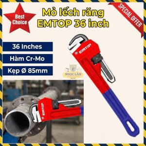 Mỏ Lết Răng EMTOP 36 Inch, Kẹp 85mm (EPWH3601)