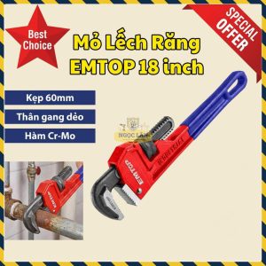 Mỏ Lếch Răng EMTOP 18 Inch Kẹp 60mm Cr-Mo EPWH1801