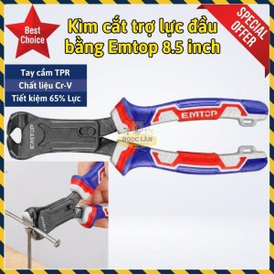 Kìm Cắt Trợ Lực 65% Đầu Bằng EMTOP 8.5 Inch EPLRCE0851