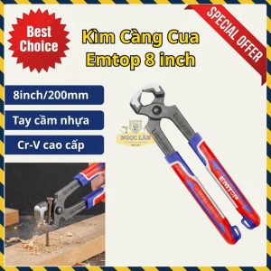 Kìm Càng Cua Nhổ Đinh Thợ Mộc Cao Cấp EMTOP 8"/200mm Cr-V EPLRCP0821