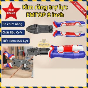Kìm Răng Trợ Lực 65% EMTOP 8 Inch Cr-V EPLRCC0851