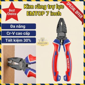 Kìm Răng Trợ Lực 30% 7 Inch EMTOP Cr-V Đa Năng (EPLRC0721)