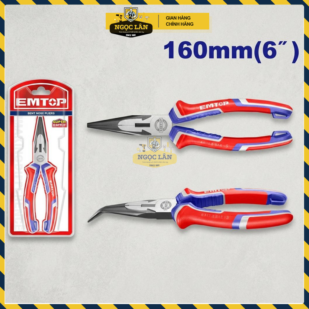 Kìm Mũi Cong EMTOP 6 Inch Thép Carbon EPLRB0611 - Ảnh 4