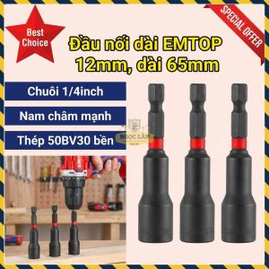 EMTOP Bộ 3 Đầu Nối Dài Lục Giác 12x65mm EMNS1232