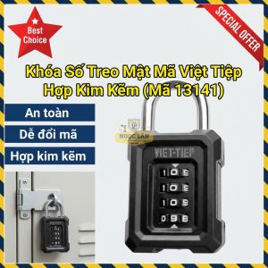 Khóa Số Treo Mật Mã Việt Tiệp Hợp Kim Kẽm Cao Cấp Mã 13141
