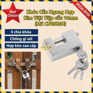Chính hãng Khóa Cầu Ngang Hợp Kim Việt Tiệp cầu 10mm Cao Cấp CN05208