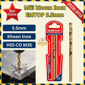 Mũi Khoan Inox EMTOP HSS-CO M35 5.5mm ETDB130551