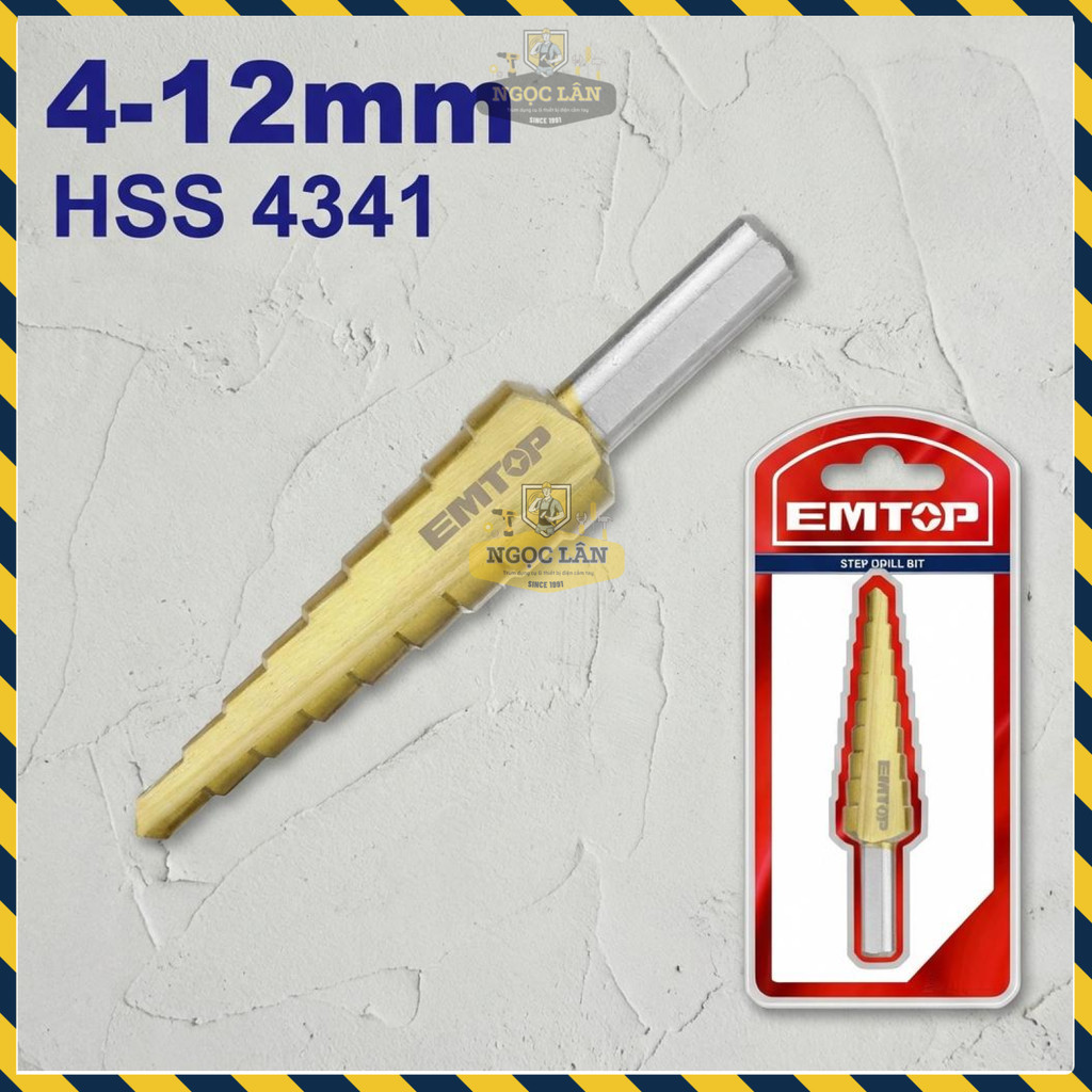 Mũi Khoan Bước EMTOP ESDL41233 Khoan Được Inox Mỏng 4-12mm - Ảnh 2